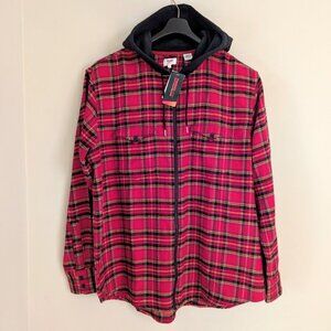 Levi's THERMOLITE Flannel Plaid Hood Shirt Jacket Shacket Men's XL New With Tags
